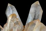 Tangerine Quartz Crystal Cluster - Madagascar #112815-4